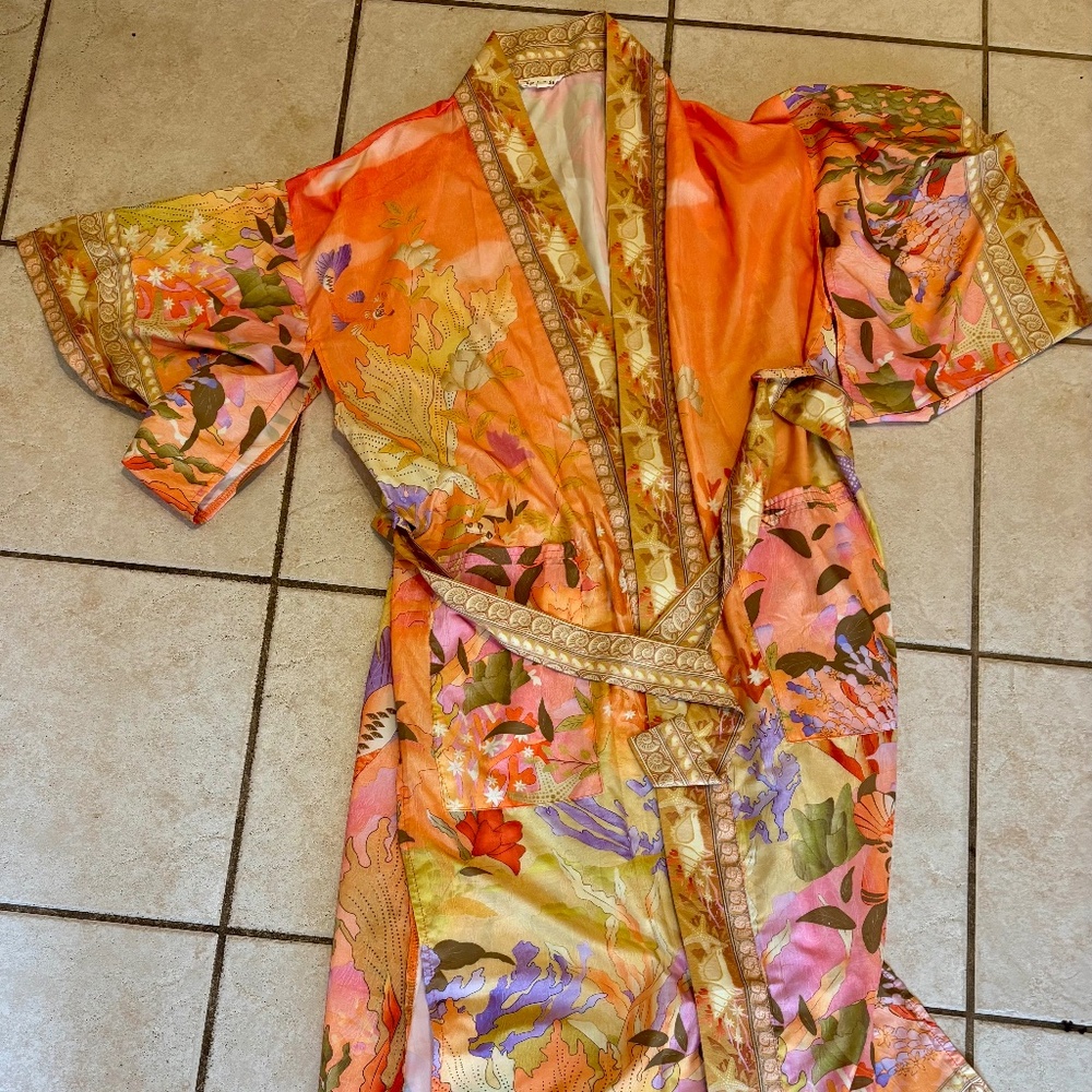 Gorgeous tropical Kimono robe/cover-up